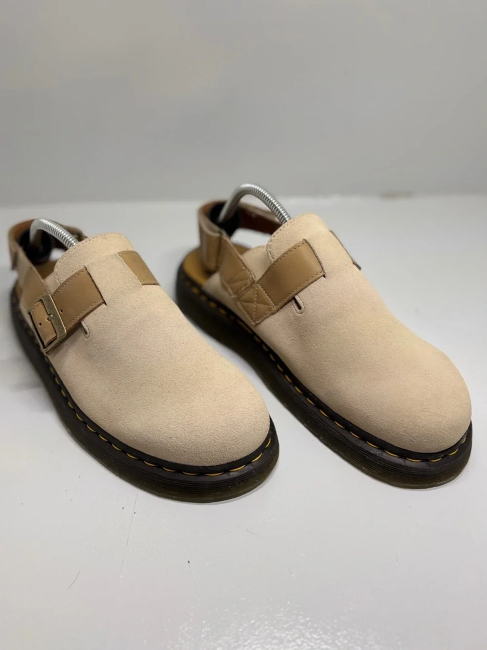 Dr. Martens Jorge II Slingback Mule Suede Beige Tan Men’s 11 EU45 Comfort Clog - Picture 5 of 14